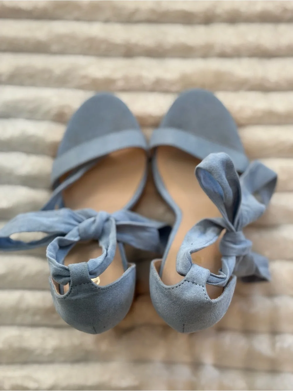 Light Blue Lace-Up Platform Cork Heeled Sandals | Y2K Fairycore Summer Shoes 6.5